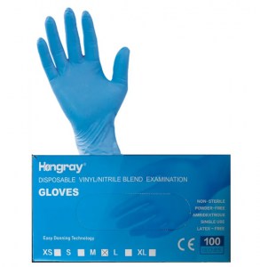 Перчатки нитриловые Hongray голубые размер S 100шт